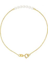 Pearline Złota bransoletka z perłami rozmiar: onesize. Białe bransoletki Pearline, z perłą, złote. Za 287.16 zł.