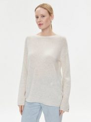 Tommy Hilfiger Sweter WW0WW39890 Écru Relaxed Fit. Swetry Tommy Hilfiger, xs, bez wzorów, z wełny, bez ramiączek. Za 649.99 zł.