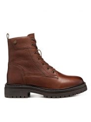 Geox Trapery D Iridea D16HRC 000FF C0013 Brązowy. Brązowe traperki Geox, bez wzorów, ze skóry, bez obcasa, bez zapięcia. Za 509.99 zł.