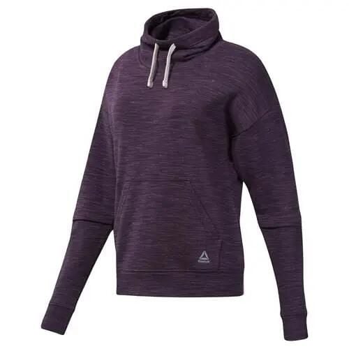 Bluza treningowa damska Reebok DU4908. Fioletowe bluzy z kapturem Reebok, s, bez wzorów, z materiału, z kapturem, do biegania. Za 267.00 zł.
