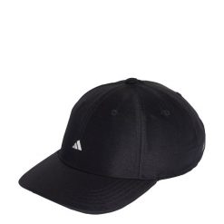 Czapka damska adidas Satin Baseball. Czarne czapki z daszkiem adidas, bez wzorów, z materiału, eleganckie. Za 74.99 zł.