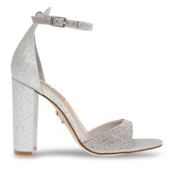 Sandały Steve Madden. Szare sandały Steve Madden, bez wzorów, bez obcasa, na słupku, bez zapięcia. Za 399.99 zł.