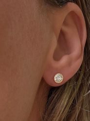 OR Carats Złote kolczyki-wkrętki z diamentami rozmiar: onesize. Żółte kolczyki OR Carats, z diamentem, metalowe. Za 826.74 zł.