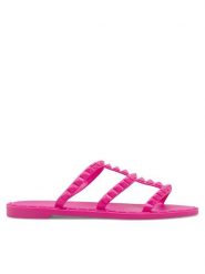 JENNY Klapki CT1011-7 Różowy. Czerwone klapki Jenny, bez wzorów, ze skóry, bez obcasa, bez zapięcia. Za 39.99 zł.