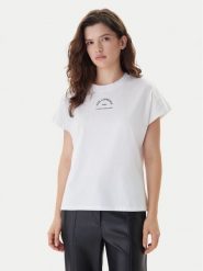 KARL LAGERFELD T-Shirt B1W17032 Biały Relaxed Fit. Białe t-shirty KARL LAGERFELD, xl, bez wzorów, z bawełny, bez kołnierzyka, bez ramiączek. Za 339.99 zł.