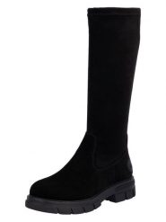 Rieker Skórzane kozaki w kolorze czarnym rozmiar: 36. Czarne kozaki Rieker, na zimę, bez wzorów, z materiału, bez obcasa, bez zapięcia. Za 187.96 zł.