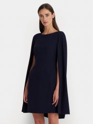 Lauren Ralph Lauren Sukienka koktajlowa 253855210007 Granatowy Relaxed Fit. Niebieskie sukienki Lauren Ralph Lauren, bez wzorów, z syntetyku, wizytowe, bez kołnierzyka, bez ramiączek. Za 819.99 zł.
