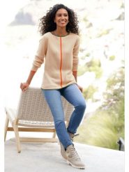 Heine Dżinsy - Slim fit - w kolorze niebieskim rozmiar: 38. Niebieskie jeansy Heine, bez wzorów, z podwyższonym stanem. Za 91.34 zł.