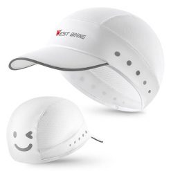 Czapka letnia z jedwabiu lodowego oddychająca WEST BIKING. Niebieskie czapki z daszkiem WEST BIKING, na lato, bez wzorów, z materiału, eleganckie. Za 79.60 zł.