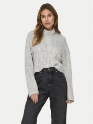 ONLY Golf Melanie 15321177 Szary Regular Fit. Szare swetry ONLY, l, bez wzorów, z syntetyku, bez ramiączek. Za 99.99 zł.