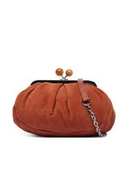 Weekend Max Mara Torebka 2615511014650 Brązowy. Brązowe kopertówki Weekend Max Mara, bez wzorów, ze skóry, wizytowe, bez dodatków. Za 1,169.00 zł.