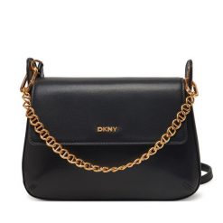 Torebka DKNY. Czarne listonoszki DKNY, bez wzorów, bez dodatków. Za 589.99 zł.