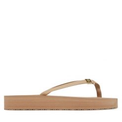 Japonki Tommy Hilfiger. Brązowe japonki Tommy Hilfiger, bez wzorów. Za 129.99 zł.
