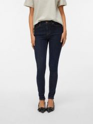 Vero Moda Dżinsy - Skinny fit - w kolorze granatowym rozmiar: S/L30. Niebieskie jeansy Vero Moda, l, bez wzorów, klasyczne. Za 126.99 zł.