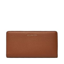 Portfel MICHAEL Michael Kors. Brązowe portfele MICHAEL Michael Kors, bez wzorów. Za 569.99 zł.