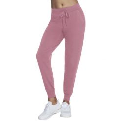 Spodnie sportowe damskie Skechers Restful Jogger Pant. Czerwone spodnie dresowe Skechers, bez wzorów, z elastanu, długie. Za 149.99 zł.