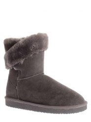 ISLAND BOOT Botki zimowe "Arine" w kolorze antracytowym rozmiar: 36. Czarne botki Island Boot, bez wzorów, z materiału, bez obcasa, bez zapięcia. Za 132.05 zł.