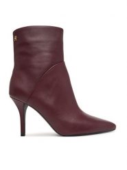 Tommy Hilfiger Botki High Heel Clean Ankle Boot FW0FW09624 Bordowy. Czerwone botki Tommy Hilfiger, bez wzorów, ze skóry, bez obcasa, na szpilce, bez zapięcia. Za 749.99 zł.