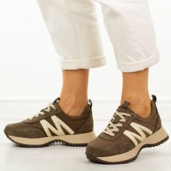 Brązowe skórzane sneakersy damskie Vinceza 41521. Brązowe buty sportowe lifestyle VINCEZA, na jesień, bez wzorów, z dresówki, casualowe, z okrągłym noskiem, bez zapięcia. W wyprzedaży za 227.92 zł.