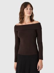 Les Lunes Bluzka "Dariaa" w kolorze brązowym rozmiar: L. Brązowe bluzki Les Lunes, l, bez wzorów, bez kołnierzyka, bez ramiączek. Za 126.99 zł.