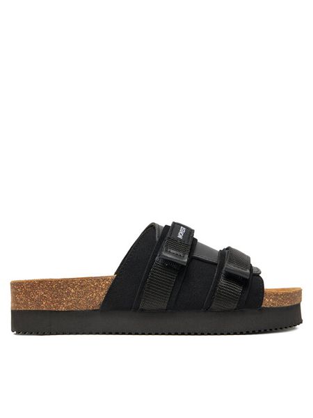 Novesta Klapki Partisan N358001-999701NER Czarny. Czarne klapki Novesta, bez wzorów, ze skóry, bez obcasa, bez zapięcia. Za 379.99 zł.