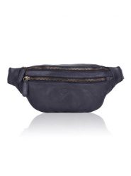 Bellicci Skórzana saszetka "Charmaine" w kolorze granatowym - 40 x 17 x 6 cm rozmiar: onesize. Niebieskie nerki i saszetki Bellicci, bez wzorów, z materiału, sportowe, bez dodatków. Za 154.07 zł.