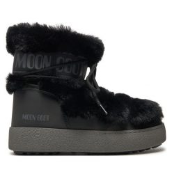 Śniegowce Moon Boot. Czarne śniegowce Moon Boot, bez wzorów, bez zapięcia. Za 1,099.00 zł.