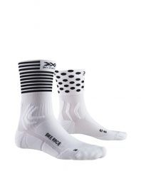 Skarpety rowerowe X-SOCKS BIKE RACE 4.0. Białe skarpetki X-Socks, bez wzorów, z materiału. Za 109.95 zł.