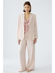 Oui Spodnie w kolorze beżowym rozmiar: 34. Brązowe spodnie materiałowe Oui, bez wzorów, z materiału, z podwyższonym stanem. Za 132.67 zł.