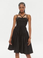 Pinko Sukienka koktajlowa Flash Dance Abito . 103753 A1XV Czarny Regular Fit. Czarne sukienki Pinko, bez wzorów, z bawełny, wizytowe, bez kołnierzyka, bez ramiączek. Za 569.99 zł.