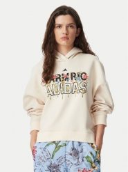 Adidas Bluza Farm Rio Hoodie KR0253 Kremowy Regular Fit. Białe bluzy adidas, s, bez wzorów, z bawełny, bez ramiączek, bez kaptura. Za 349.99 zł.