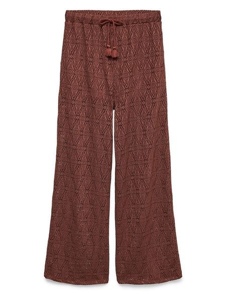 Vero Moda Spodnie w kolorze brązowym rozmiar: S. Brązowe spodnie materiałowe Vero Moda, bez wzorów, z materiału. Za 79.03 zł.