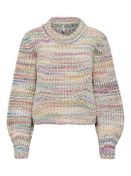 ONLY Sweter "Carma" w kolorze kremowym ze wzorem rozmiar: XL. Brązowe swetry ONLY, xl, bez wzorów, ze splotem, bez ramiączek. Za 96.14 zł.