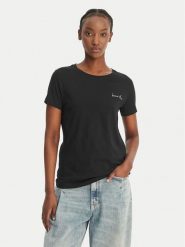 BOSS T-Shirt C_Elove_4 50559077 Czarny Slim Fit. Czarne t-shirty Boss, s, bez wzorów, z bawełny, bez kołnierzyka, bez ramiączek. Za 229.99 zł.