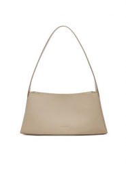 Calvin Klein Torebka Refined Sculpt K60K612574 Beżowy. Brązowe torebki klasyczne Calvin Klein, bez wzorów, ze skóry, bez dodatków. Za 309.99 zł.