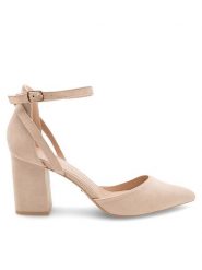 DeeZee Czółenka KL-HT6160 Beżowy. Brązowe czółenka DeeZee, bez wzorów, z materiału, bez obcasa, bez zapięcia. Za 119.99 zł.