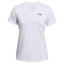 Koszulka Damska Sportowa Under Armour Tech Ssv- Solid. Białe t-shirty sportowe Under Armour, bez wzorów, bez ramiączek, na fitness i siłownię. Za 91.10 zł.