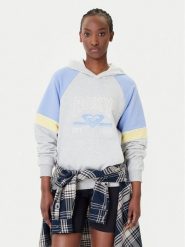 Roxy Bluza Essential Energy Blockd ERJFT04937 Szary Regular Fit. Szare bluzy bez kaptura Roxy, m, bez wzorów, z bawełny, bez kaptura. Za 339.99 zł.