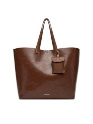 Gino Rossi Torebka C-THARAL-DA8078 Brązowy. Brązowe shopper bag Gino Rossi, bez wzorów, z materiału, bez dodatków. Za 299.99 zł.
