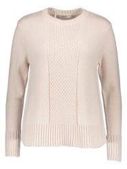 Maerz Muenchen Wełniany sweter w kolorze kremowym rozmiar: 44. Brązowe swetry Maerz Muenchen, bez wzorów, z wełny, bez ramiączek. Za 339.99 zł.