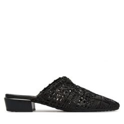 Klapki Hispanitas. Czarne klapki Hispanitas, bez wzorów, bez obcasa, bez zapięcia. Za 549.99 zł.