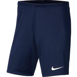 Spodenki dla dzieci Nike Dry Park III NB K granatowe BV6865 410. Niebieskie szorty Nike, bez wzorów, sportowe. Za 59.00 zł.