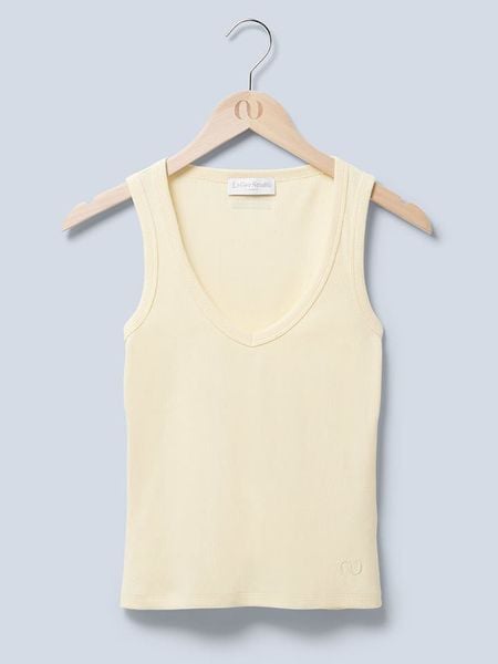 LeGer Top "Kaili" w kolorze żółtym rozmiar: 42. Żółte topy LeGer, bez wzorów, bez kołnierzyka, bez ramiączek. Za 118.01 zł.