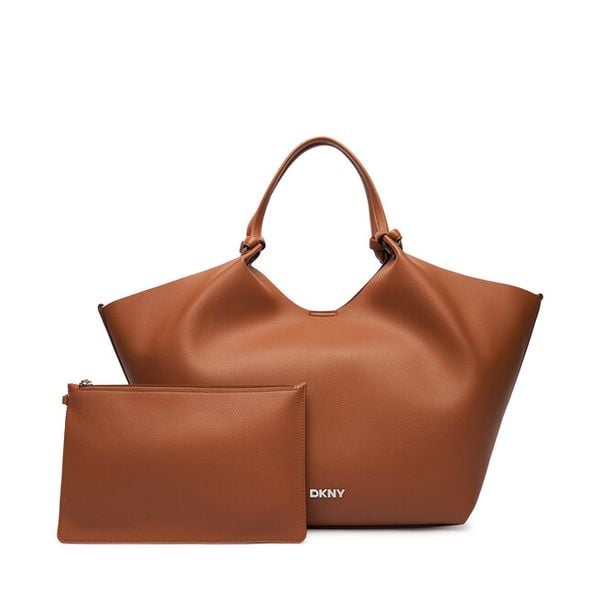 Torebka DKNY. Brązowe torebki klasyczne DKNY, bez wzorów, klasyczne, bez dodatków. Za 739.99 zł.