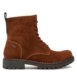 Botki Josef Seibel. Brązowe botki Josef Seibel, bez wzorów, bez obcasa, na płaskiej podeszwie, bez zapięcia. Za 419.99 zł.