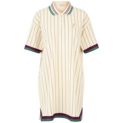 Sukienka polo w paski dla kobiet Fila Lavinia. Brązowe sukienki Fila, s, bez wzorów, eleganckie, bez kołnierzyka, bez ramiączek, sportowe. W wyprzedaży za 282.50 zł.