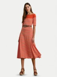 LAUREN RALPH LAUREN Sukienka codzienna 250957728001 Pomarańczowy Regular Fit. Brązowe sukienki Lauren Ralph Lauren, na co dzień, xl, bez wzorów, z bawełny, bez kołnierzyka, bez ramiączek, proste. Za 419.99 zł.