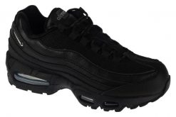 Buty sportowe Sneakersy damskie, Air Max 95. Czarne buty treningowe Nike, bez wzorów, z materiału, przed kostkę, bez zapięcia, trekkingowe, nike air max. Za 729.99 zł.