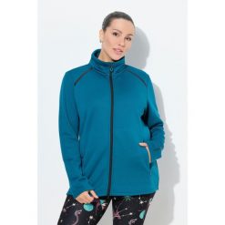 Damskie Bluza funkcyjna podszewka ze sztucznego futra stójka długi rękaw. Niebieskie bluzy bez kaptura Ulla Popken, plus size, bez wzorów, z elastanu, bez kaptura. Za 279.99 zł.