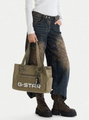 G-Star Raw Torebka CEO-XC8971 Khaki. Brązowe shopper bag G-Star Raw, bez wzorów, z materiału, retro, bez dodatków. Za 199.99 zł.